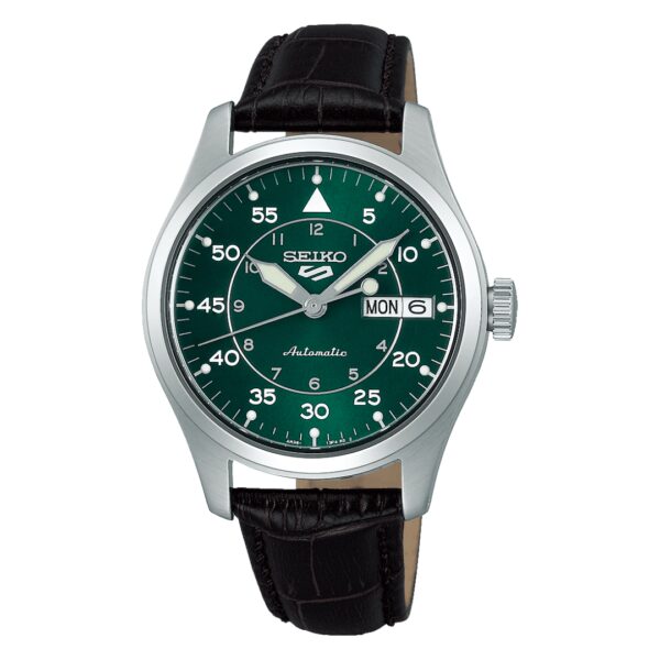 seiko 5 sports kelly green flieger suit style srpj89k1