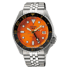 seiko 5 sports gmt automatic orange dial men’s watch ssk005k1