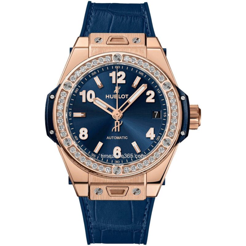 Hublot Big Bang One Click Blue King Gold Diamond 39Mm 465.Ox.7180.Lr.1204