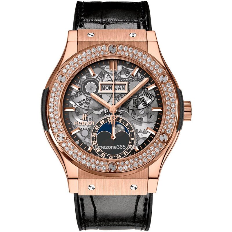 Hublot Classic Fusion Aerofusion Moonphase King Gold Diamonds 42Mm 547.Ox.0180.Lr.1104