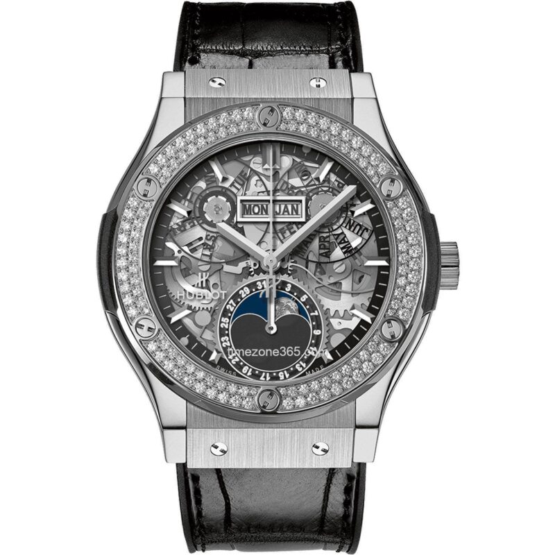 Hublot Classic Fusion Aerofusion Moonphase Titanium Diamonds 42Mm 547.Nx.0170.Lr.1104