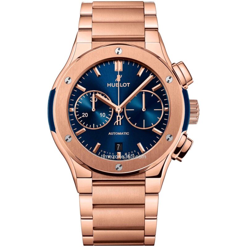 Hublot Classic Fusion Chronograph Blue King Gold Bracelet 45Mm 520.Ox.7180.Ox