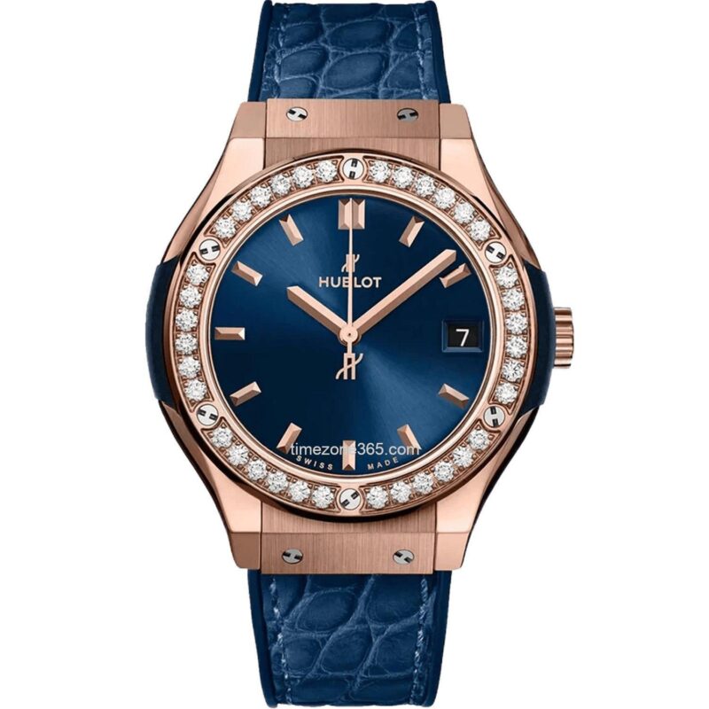 Hublot Classic Fusion King Gold Blue Diamond 38Mm 565.Ox.7180.Lr.1204