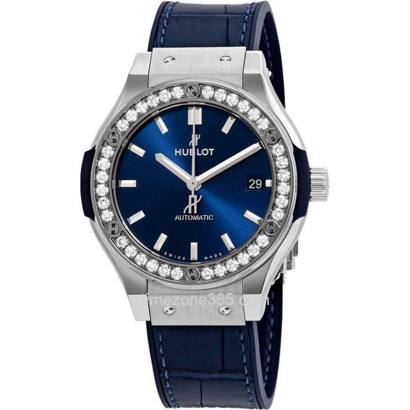 Hublot Classic Fusion Titanium Blue Diamonds 38Mm 565.Nx.7170.Lr.1204