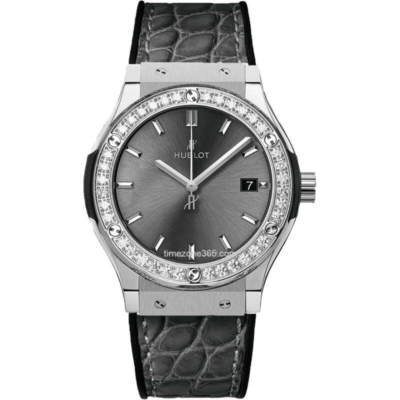 Hublot Classic Fusion Titanium Racing Grey Diamonds 33Mm 581.Nx.7071.Lr.1104