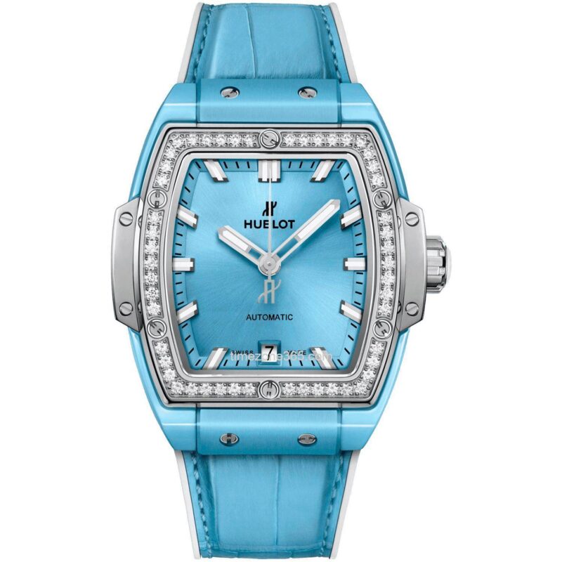 Hublot Spirit Of Big Bang Light Blue Ceramic Titanium Diamonds 39Mm 665.En.891L.Lr.1204