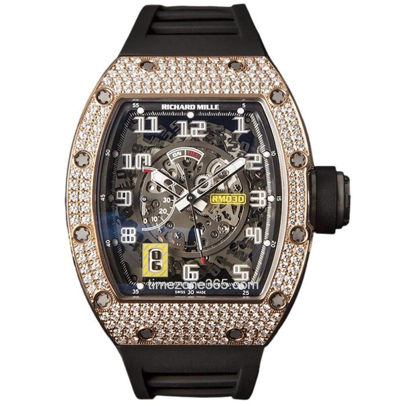 Richard Mille Rm030 Automatic Winding Titanium Rose Gold Diamonds Rm030 Al Rg 1