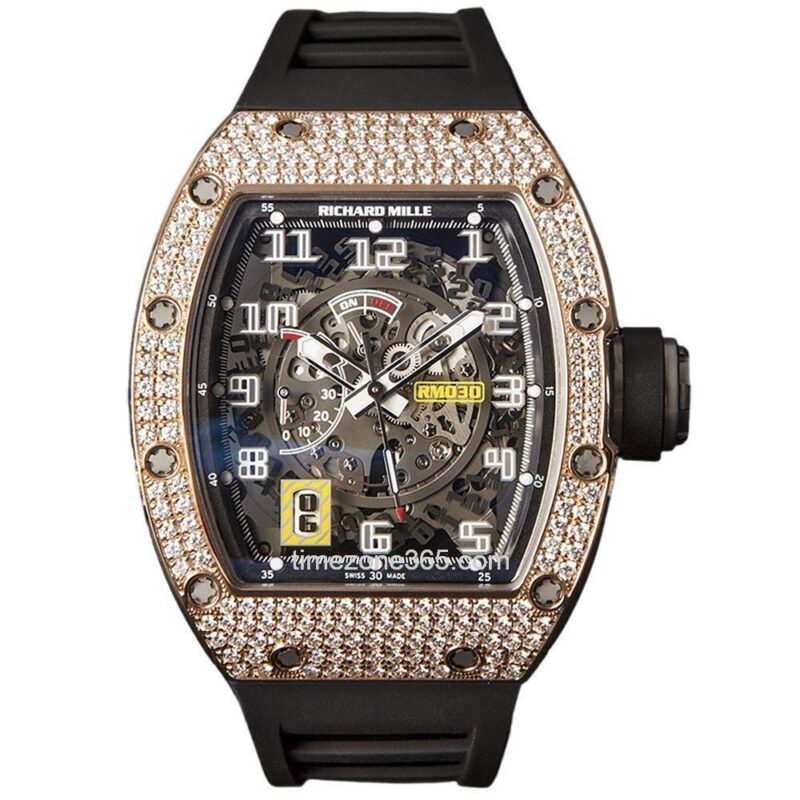 Richard Mille Rm030 Automatic Winding Titanium Rose Gold Diamonds  – Rm030 Al Rg